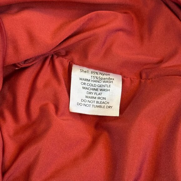 Tiger Mist Stephanie Dress Womens M Ruched Bodycon Low Back Rust Sleeveless - Picture 3 of 6